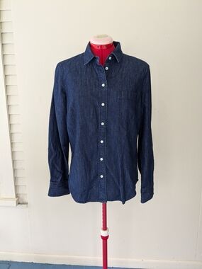 J. Crew Indigo Denim Button-Down Shirt